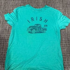 Life Is Good Teal Irish Truck Short Sleeve Tee